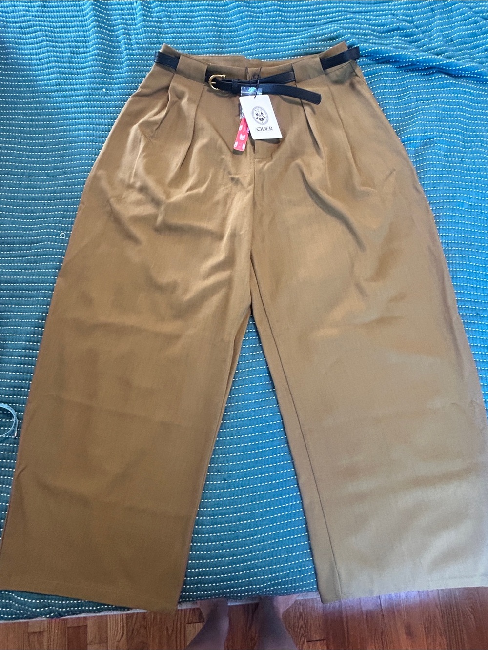New With Tags Cider Wide Leg Belted Trousers
